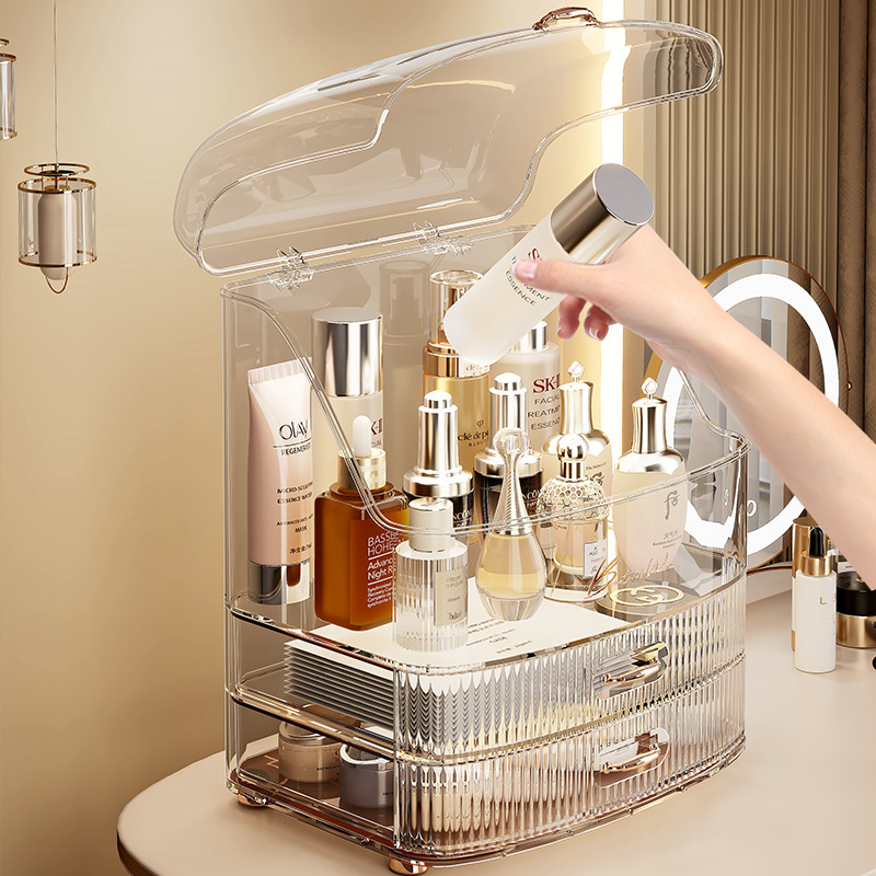 Luxury Skincare Mask - Transparent Cosmetic Storage Box, Luxury Dustproof
