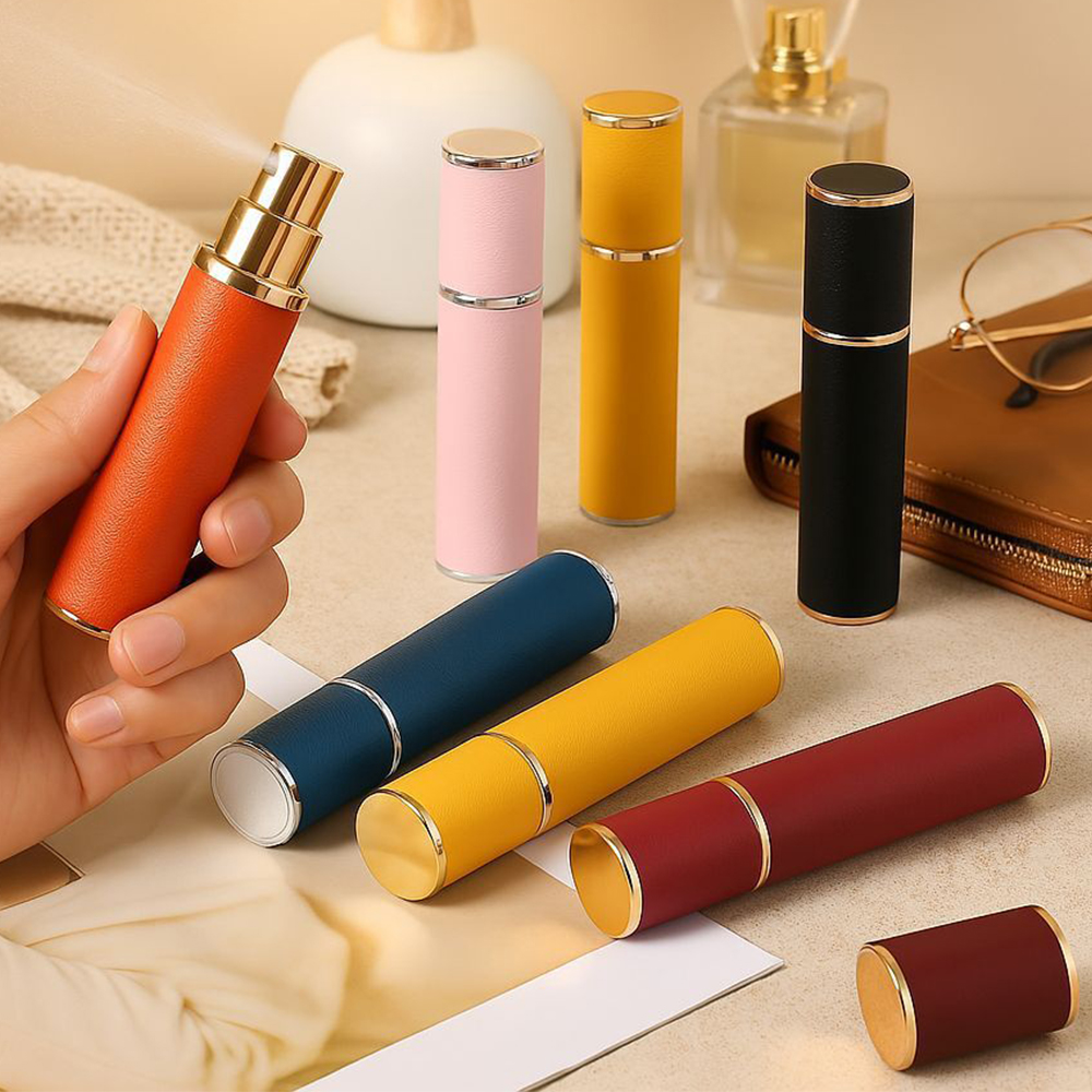Luxury Skincare Bottles - New 10ML Leather Luxury Perfume Atomizer