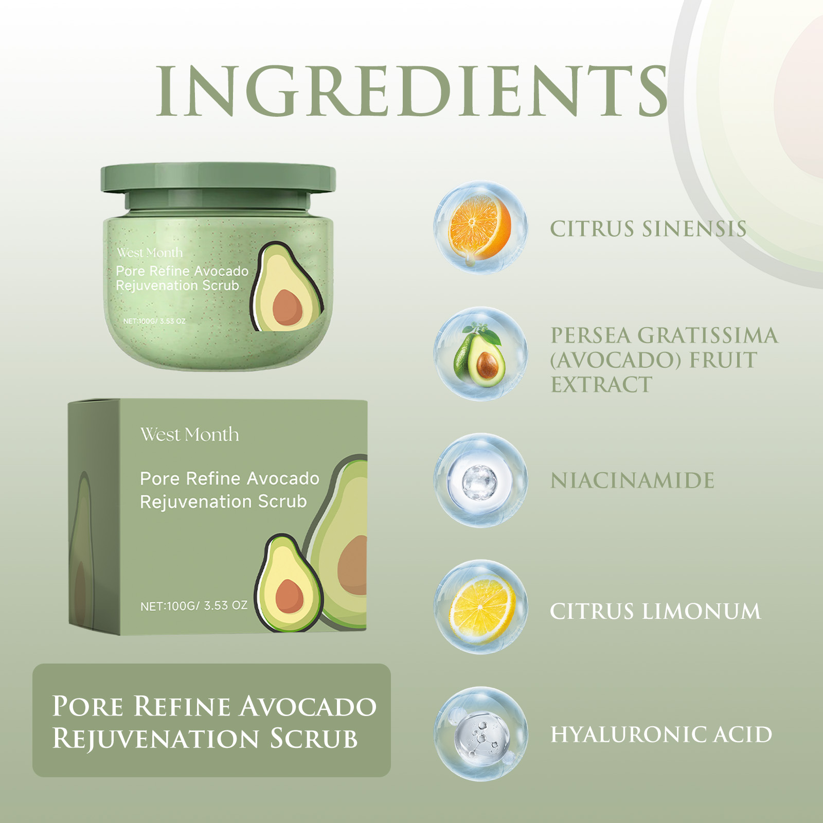 Avocado Ice Cream Body Scrub 1 – Luxury Skincare Gifts For Women Bewertung und Preis
