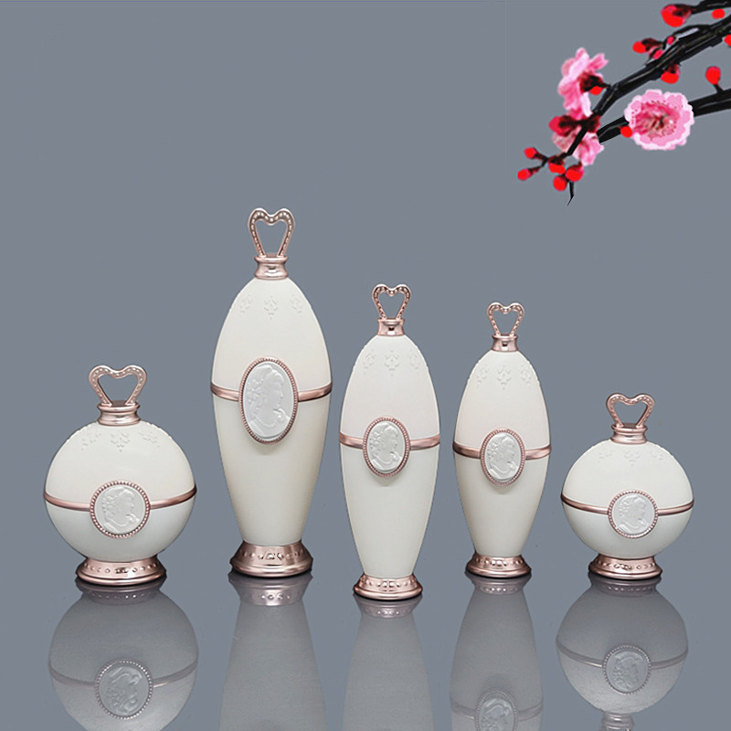 6pcs/pack Gold/White Acrylic E – Luxury Skincare Bottles Bewertung und Preis