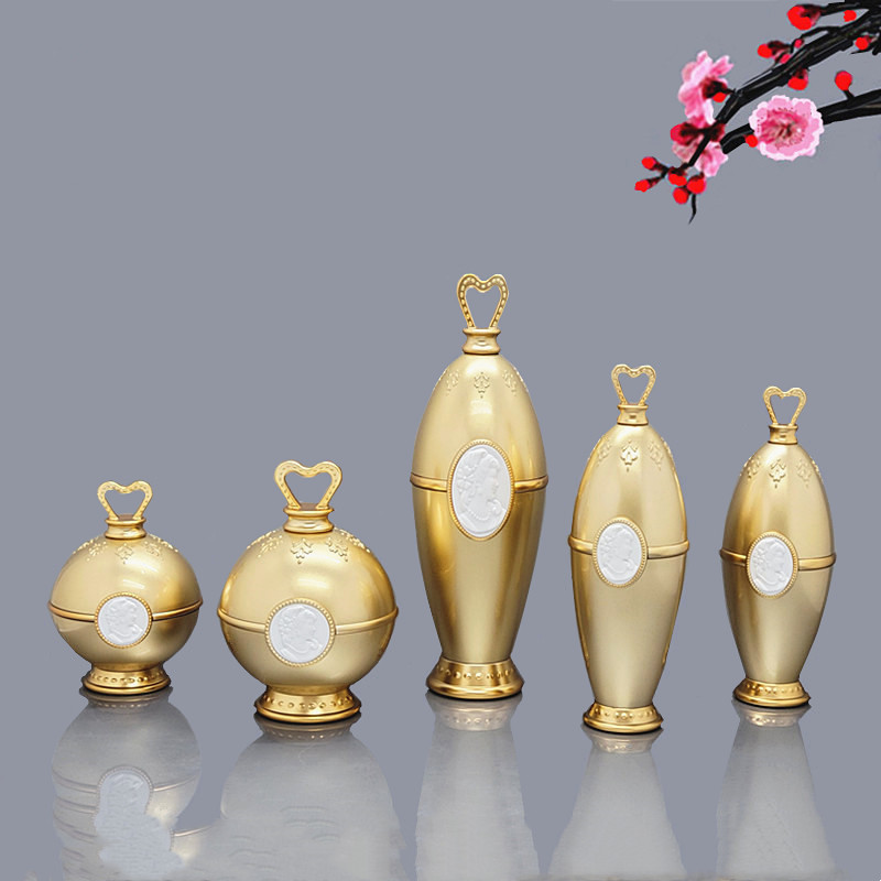 6pcs/pack Gold/White Acrylic E – Luxury Skincare Bottles Bewertung und Preis