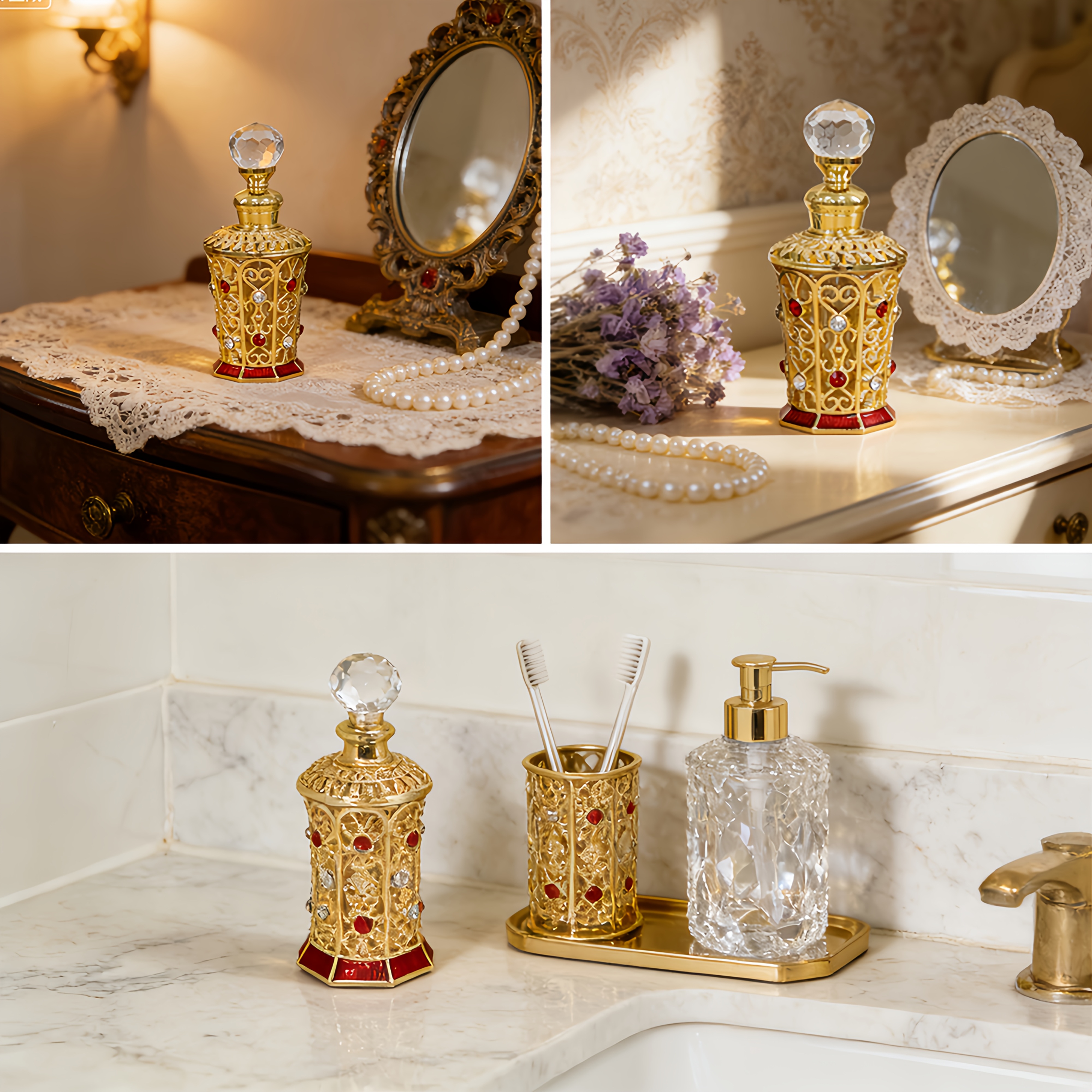 A Set of Vintage-Style Dispens – Luxury Skincare Bottles Bewertung und Preis